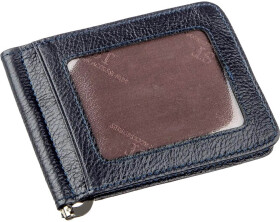 Затискач для купюр ST Leather 18939 колір темно-синій