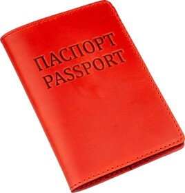 Обложка для паспорта Shvigel 13959 без логотипа авто красный