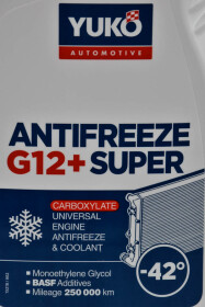Yuko Super G12+ красный -42 °C готовый антифриз: купить