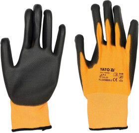 Перчатки рабочие Yato трикотажные с полиуретановым покрытием желтые