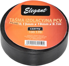 Ізоляційна стрічка Elegant EL100170 чорна ПВХ 19 мм x 9.1 м