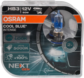 Автолампа Osram Cool Blue Intense (Next Gen) HB3 P20d 60 W прозрачно-голубая 9005CBN-HCB