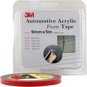 Двосторонній скотч 3M 30320 на акриловій основі 9 мм х 5 м