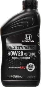 Моторное масло Honda Full Synthetic 0W-20 синтетическое