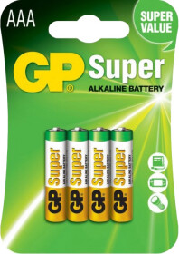 Батарейка GP Super Alkaline 24AU4 AAA (мизинчиковая) 1,5 V 4 шт