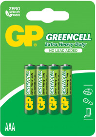 Батарейка GP Greencell Extra Heavy Duty 24GU4 AAA (мизинчиковая) 1,5 V 4 шт