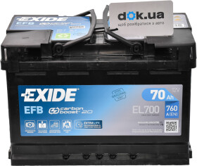 Акумулятор Exide 6 CT-70-R Start-Stop EFB EL700