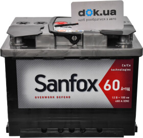 Аккумулятор Sanfox 6 CT-60-R Overwork Defend AKBLU1026