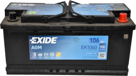 Аккумулятор Exide 6 CT-106-R AGM EK1060