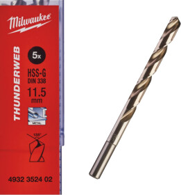 Набір свердл Milwaukee спіральних по металу Thunderweb 4932352402 11.5 мм 5 шт.