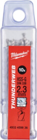 Набор сверл Milwaukee спиральных по металлу Thunderweb 4932459836 2.3 мм 10 шт.