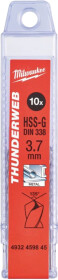 Набір свердл Milwaukee спіральних по металу Thunderweb 4932459845 3.7 мм 10 шт.