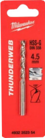 Свердло Milwaukee спіральне по металу Thunderweb 4932352354 4.5 мм