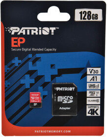 Карта памяти Patriot EP Series microSDXC 128 ГБ с SD-адаптером