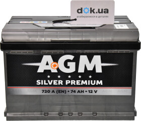 Аккумулятор AGM 6 CT-74-R Silver Premium AKBLU1055