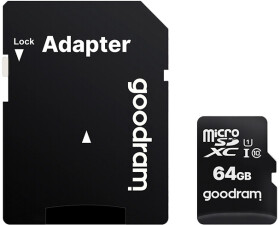 Карта памяти Goodram microSDHC 64 ГБ с SD-адаптером