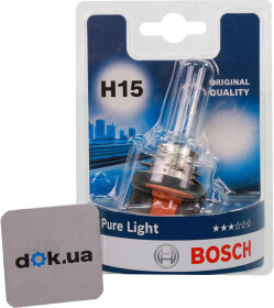 Автолампа Bosch Pure Light H15 PGJ23T-1 55 W прозрачная 1987301099