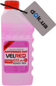 Готовий антифриз Velnord Velred READY MIX G12+ червоний -38 °C