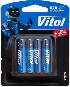 Батарейка Vitol Energy Pro+ V21022 AAA (мизинчиковая) 1,5 V 4 шт