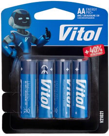 Батарейка Vitol Energy Pro+ V21021 AA (пальчиковая) 1,5 V 4 шт
