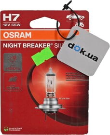 Автолампа Osram Night Breaker Silver H7 PX26d 55 W прозрачная 64210NBS-1BL