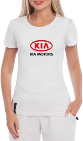 Футболка жіноча Globuspioner класична Kia Motors біла принт спереду