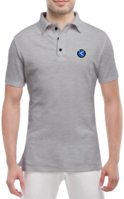 Футболка мужская Globuspioner поло Kia Motors Blue серая принт спереди