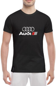 Футболка чоловіча Globuspioner класична Audi S Line Logo чорна принт спереду