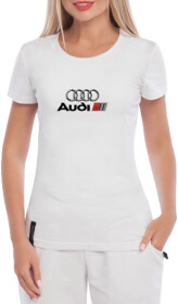 Футболка жіноча Globuspioner класична Audi S Line Logo біла принт спереду