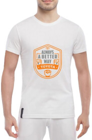 Футболка чоловіча Globuspioner класична Toyota Always a Better Way біла принт спереду