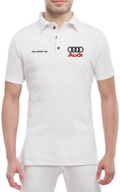 Футболка мужская Globuspioner поло Audi Allroad Quattro белый спереди