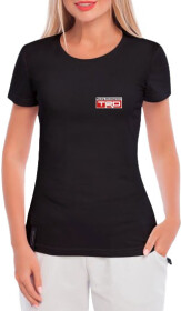 Футболка женская Globuspioner классическая Toyota Auto Racing черная принт спереди