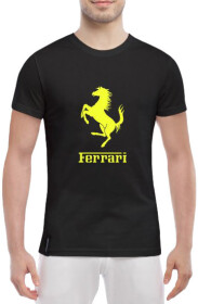 Футболка чоловіча Globuspioner класична Ferrari Big Logo чорна принт спереду