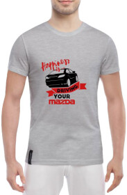 Футболка мужская Globuspioner классическая Driving Your Mazda серый спереди