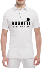 Футболка мужская Globuspioner поло Bugatti Slogan белый спереди