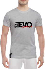 Футболка мужская Globuspioner классическая Evo Lancer Mitsubishi серый спереди