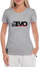 Футболка жіноча Globuspioner класична Evo Lancer Mitsubishi сіра принт спереду