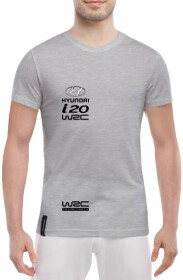Футболка чоловіча Globuspioner класична Hyundai WRS сіра принт спереду