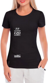 Футболка жіноча Globuspioner класична Hyundai WRS чорна принт спереду