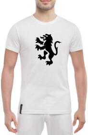 Футболка чоловіча Globuspioner класична Peugeot Lion біла принт спереду