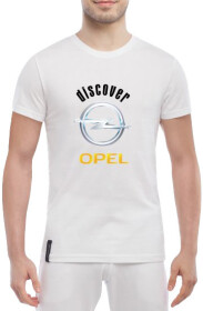 Футболка мужская Globuspioner классическая Opel Discover белый спереди