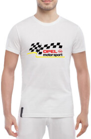 Футболка мужская Globuspioner классическая Opel Motor Sport белый спереди