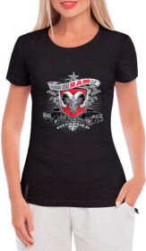 Футболка жіноча Globuspioner класична Dodge Ram Club чорна принт спереду