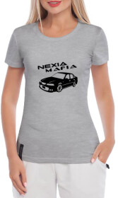 Футболка жіноча Globuspioner класична Nexia Mafia сіра принт спереду