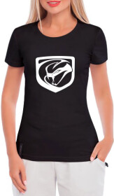 Футболка женская Globuspioner классическая Dodge Viper черная принт спереди