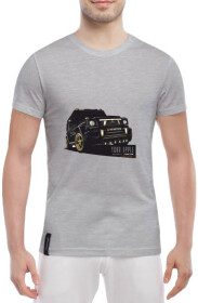 Футболка чоловіча Globuspioner класична Gelandewagen Your Apple сіра принт спереду
