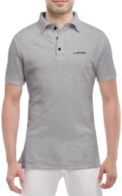 Футболка чоловіча Globuspioner поло Infiniti G37 Coupe сіра принт спереду
