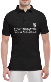 Футболка мужская Globuspioner поло Porsche Slogan черный спереди