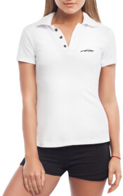 Футболка женская Globuspioner поло Infiniti G37 Coupe белая принт спереди