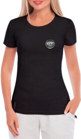 Футболка женская Globuspioner классическая GT 50 Years Small черная принт спереди